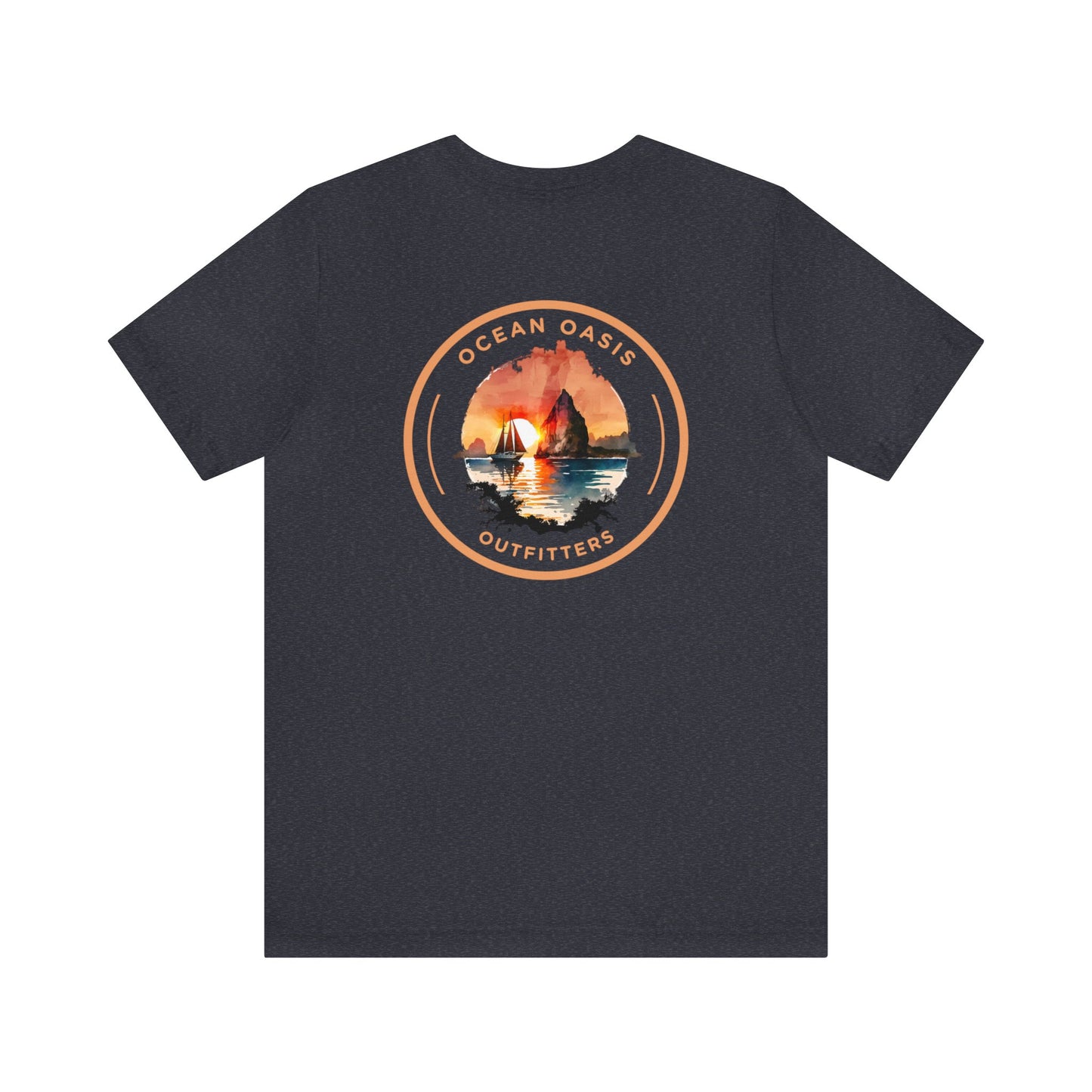 Seaside Serenity: Dive into Style with Ocean Oasis Outfitters Orange Logo Tee! Bella & Canvas T-Shirt