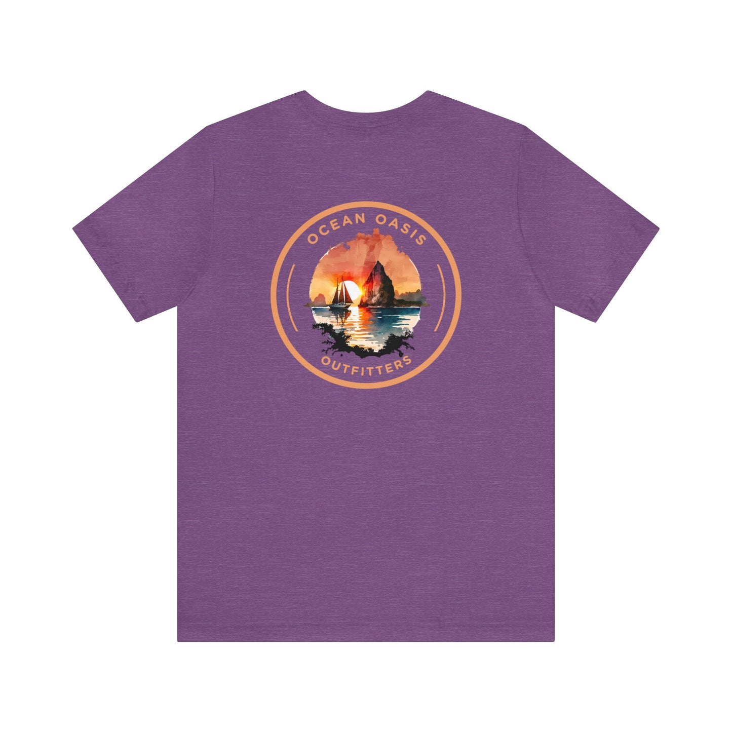 Seaside Serenity: Dive into Style with Ocean Oasis Outfitters Orange Logo Tee! Bella & Canvas T-Shirt