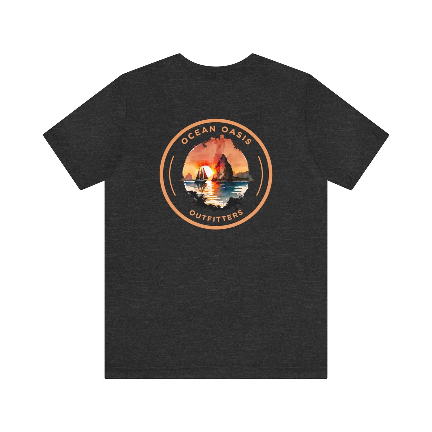 Seaside Serenity: Dive into Style with Ocean Oasis Outfitters Orange Logo Tee! Bella & Canvas T-Shirt