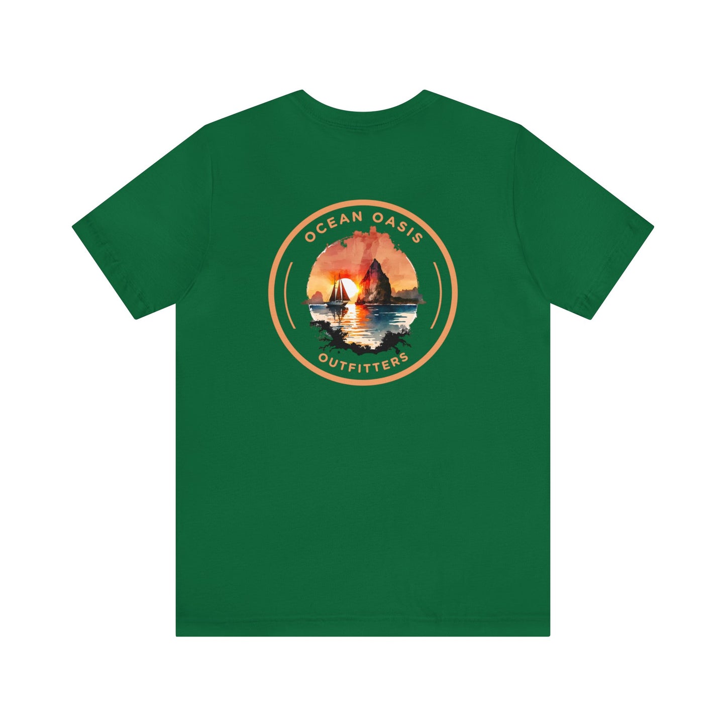 Seaside Serenity: Dive into Style with Ocean Oasis Outfitters Orange Logo Tee! Bella & Canvas T-Shirt