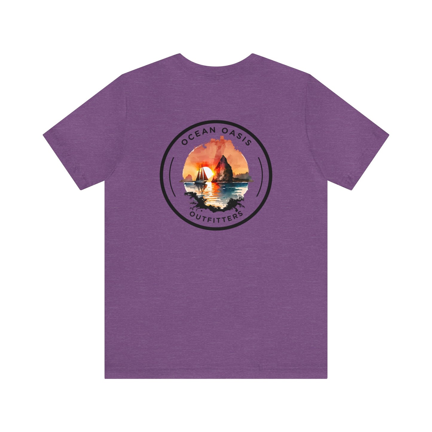 Seaside Serenity: Dive into Style with Ocean Oasis Outfitters Black Logo Tee! Bella & Canvas T-Shirt