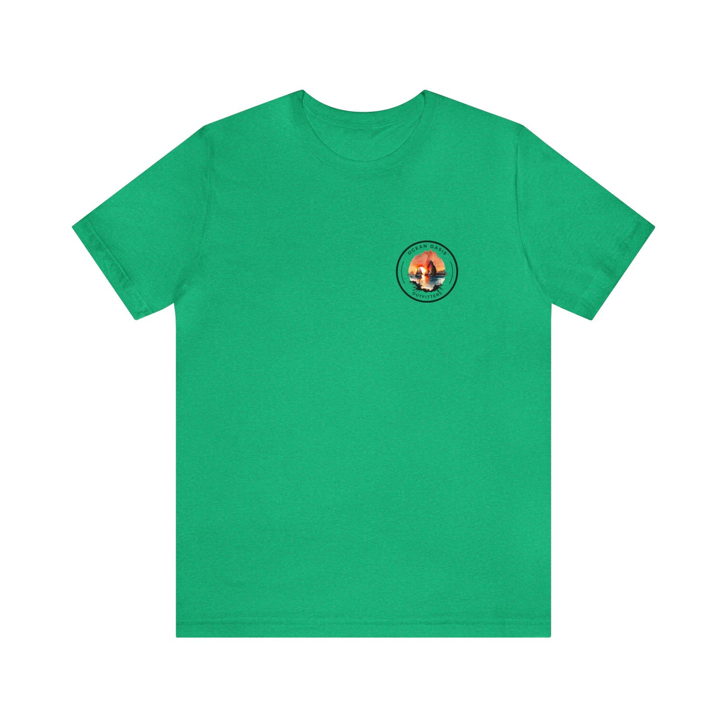 Seaside Serenity: Dive into Style with Ocean Oasis Outfitters Black Logo Tee! Bella & Canvas T-Shirt