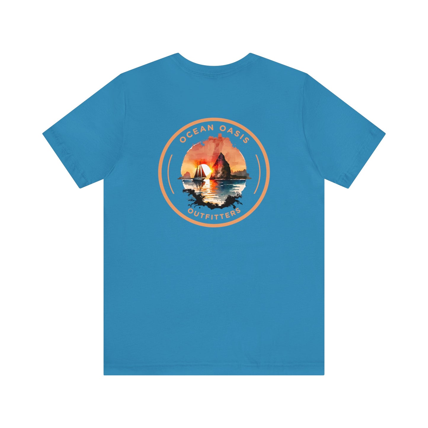 Seaside Serenity: Dive into Style with Ocean Oasis Outfitters Orange Logo Tee! Bella & Canvas T-Shirt