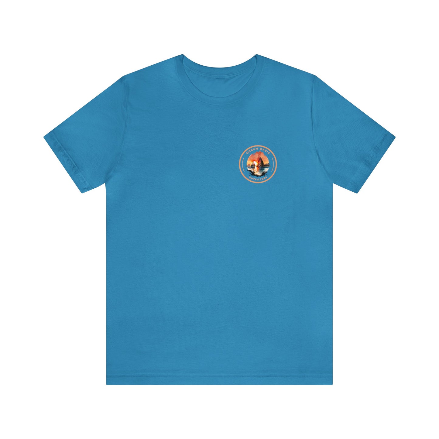Seaside Serenity: Dive into Style with Ocean Oasis Outfitters Orange Logo Tee! Bella & Canvas T-Shirt